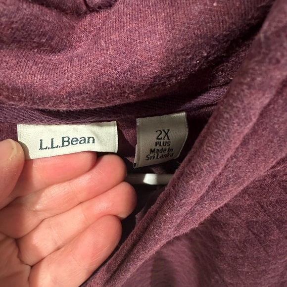 L.L.BEAN - Women's Quilted Quarter-Zip Pullover Deep Wine 2x - Picture 2 of 4